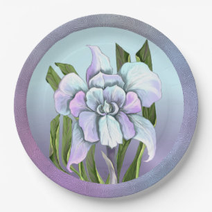 Smeraldo flower paper plate