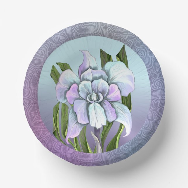 Smeraldo flower paper plate (Front)