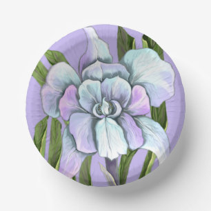 Smeraldo flower paper plate