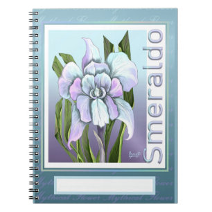 Smeraldo flower pocket folder notebook