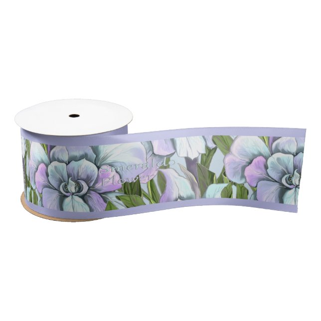 Smeraldo flower satin ribbon (Spool)