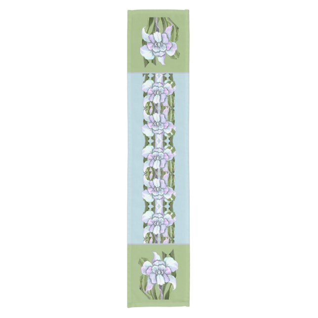 Smeraldo flower short table runner (Front)