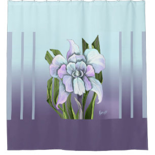 Smeraldo flower shower curtain