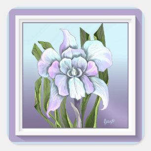 Smeraldo flower square sticker