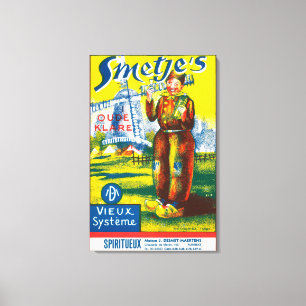 Smetje's Wine LabelEurope Canvas Print