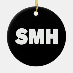SMH   Text Slang Ceramic Tree Decoration