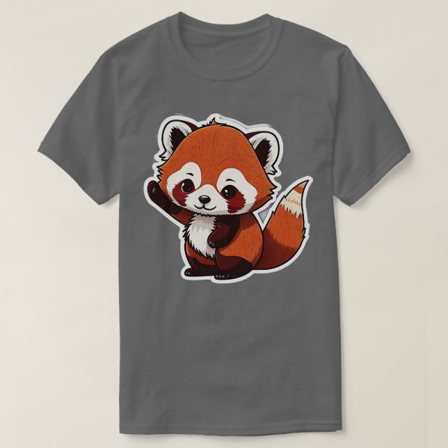 Smih Cute Redpanda Sticker T-Shirt (Design Front)