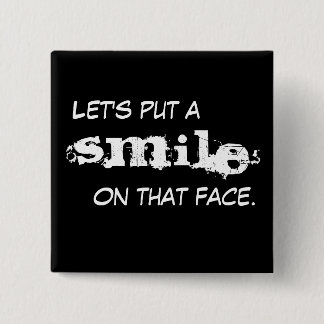 Smile 15 Cm Square Badge