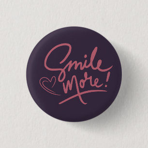 Smile  3 cm round badge