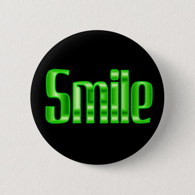 smile 6 cm round badge (Front)