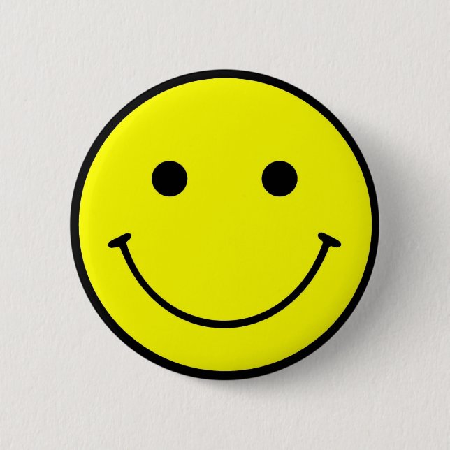 SMILE 6 CM ROUND BADGE (Front)