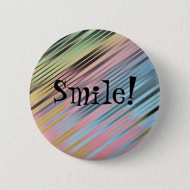 Smile! 6 Cm Round Badge (Front)