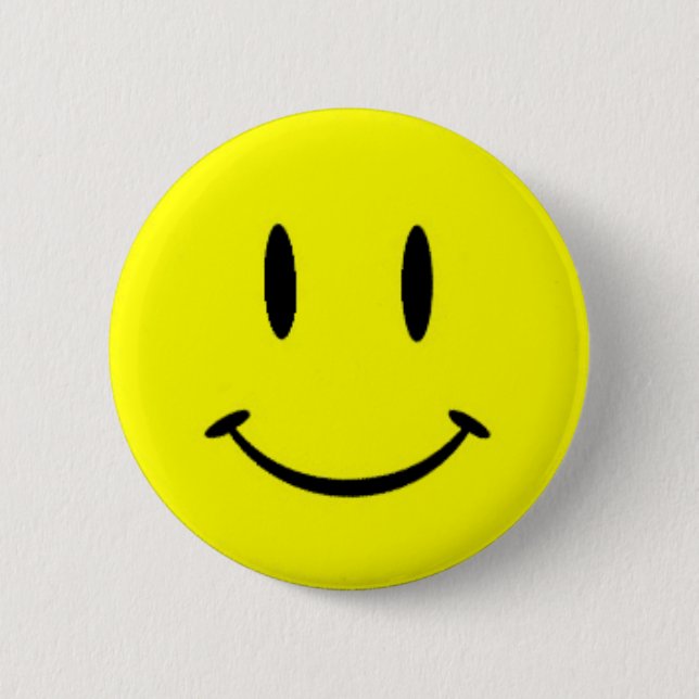 Smile 6 Cm Round Badge (Front)