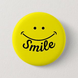 Smile 6 Cm Round Badge