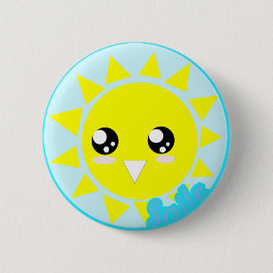Smile 6 Cm Round Badge