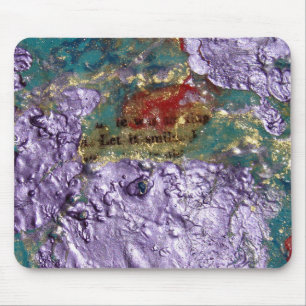 Smile Abstract Mixed Media Collage Mouse Mat