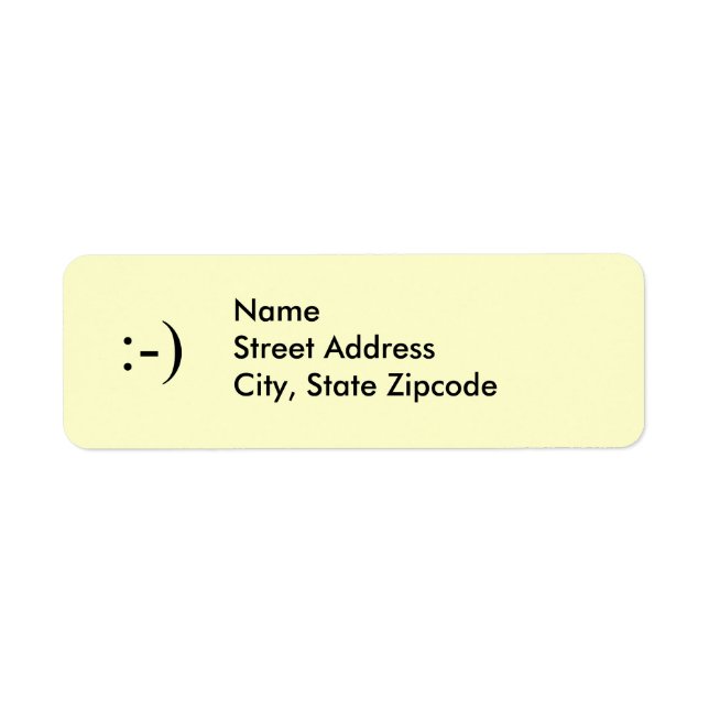 Smile ~ Address Label (Front)