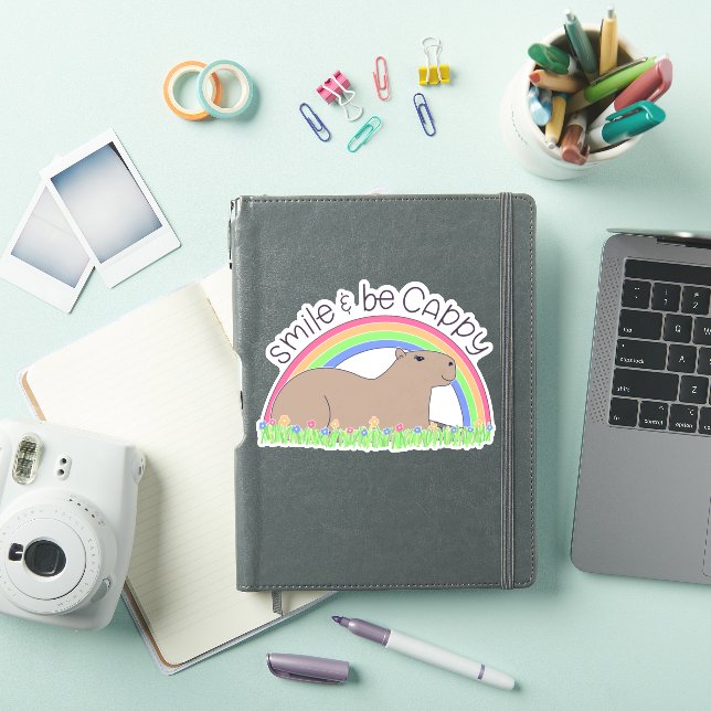 Smile and Be Cappy cute happy capybara (iPad Cover)