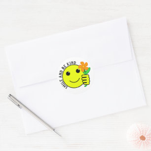 Smile and Be Kind Friendship Classic Round Sticker