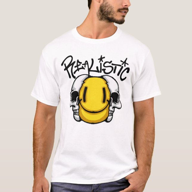 smile and Skull streetwear T-Shirt (Front)