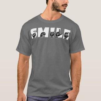 SMILE ASL Sign Language Design 2 T-Shirt