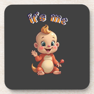 smile at cute baby's joy, and happiness. coaster
