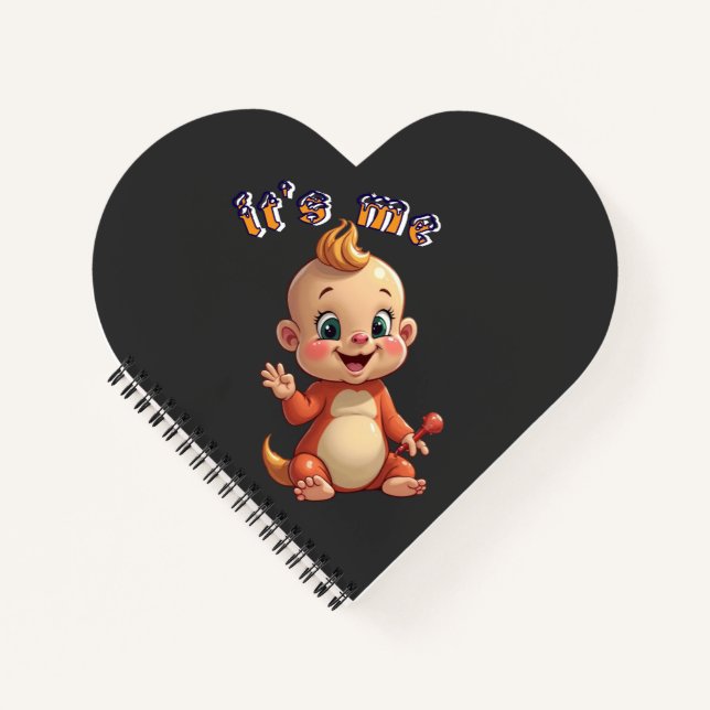 smile at cute baby's joy, and happiness. notebook (Front)