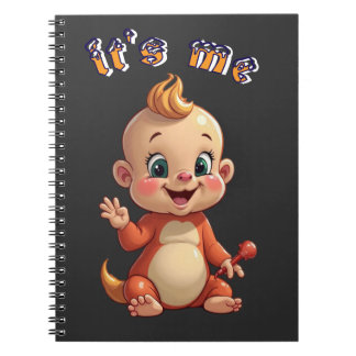 smile at cute baby's joy, and happiness. notebook