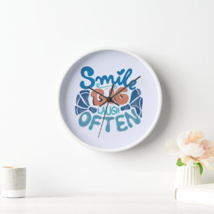 Smile Big Laugh Often: Heartwarming Message Clock