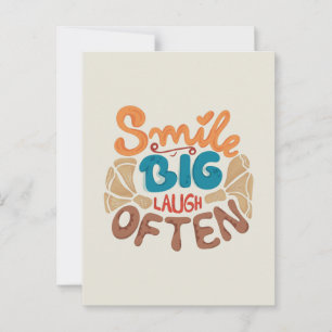 Smile Big Laugh Often: Joyful Postcard