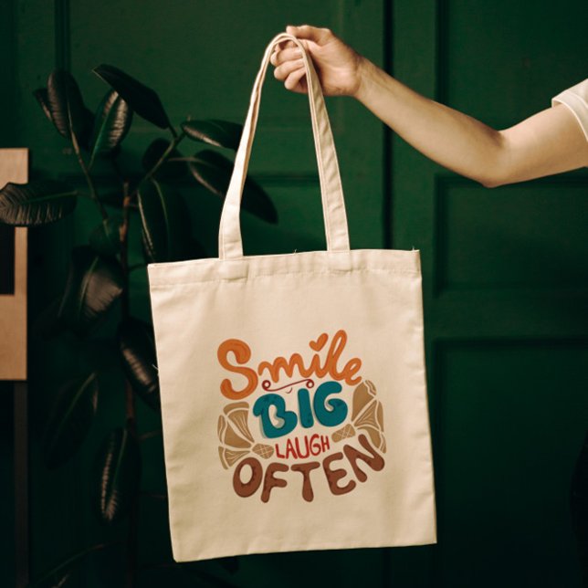 Smile Big Laugh Often: Joyful  Tote Bag (Creator Uploaded)