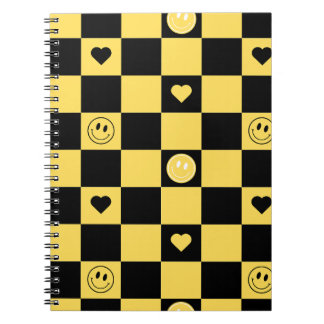 Smile black and yellow notebook