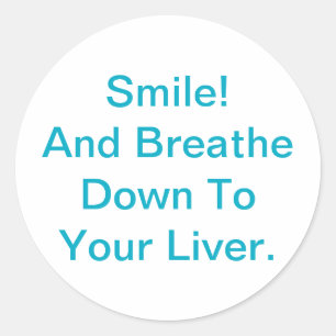 Smile Breathe Pranayama Jeff Hankamer Artjunkhaus Classic Round Sticker
