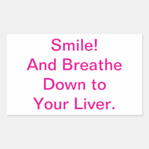 Smile Breathe Yoga Hankamer Artjunkhaus Peace Life Rectangular Sticker