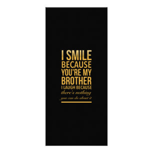 Smile bro Funny birthday gifts for brothers from b Rack Card