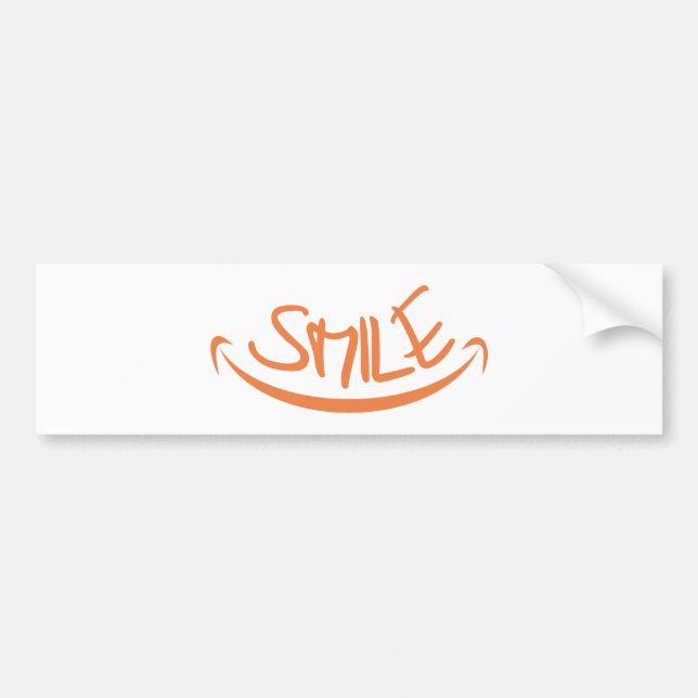 smile bumper sticker (Front)