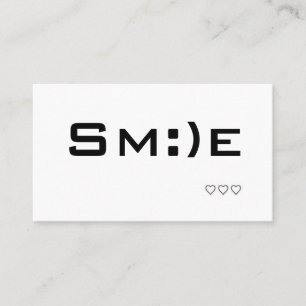 Smile business card with quote on back