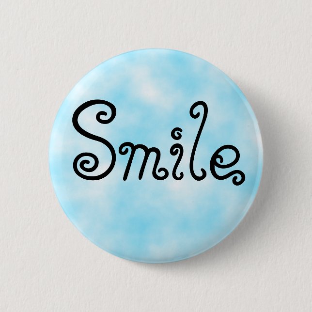 Smile-button 6 Cm Round Badge (Front)