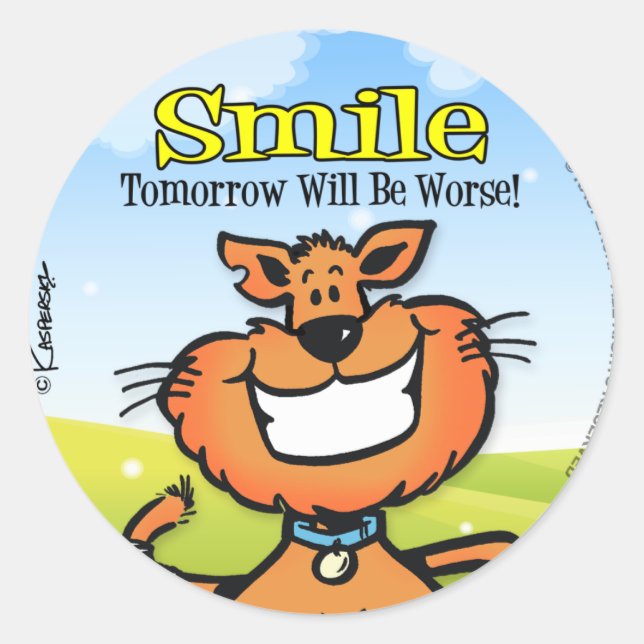 Smile Classic Round Sticker (Front)