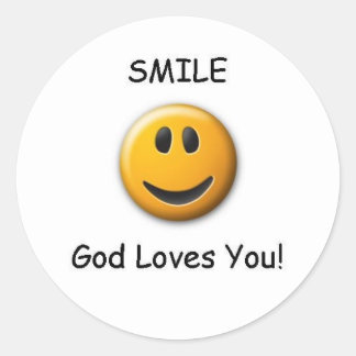 SMILE CLASSIC ROUND STICKER
