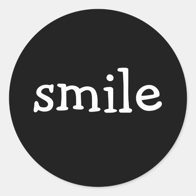 smile classic round sticker (Front)