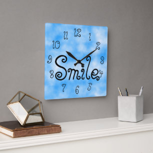 Smile-clock Square Wall Clock