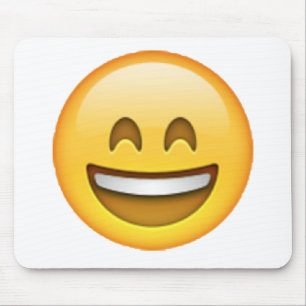 Smile Closed Eyes - Emoji Mouse Mat