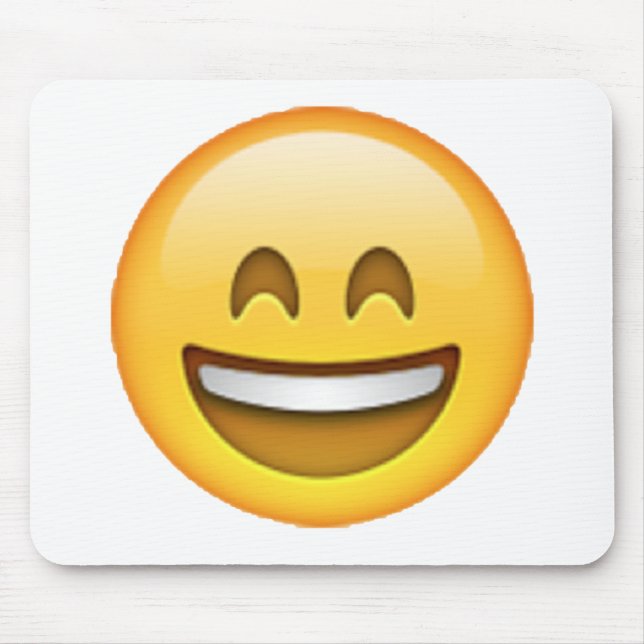 Smile Closed Eyes - Emoji Mouse Mat (Front)