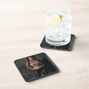 Smile Corner hard plastic coasters