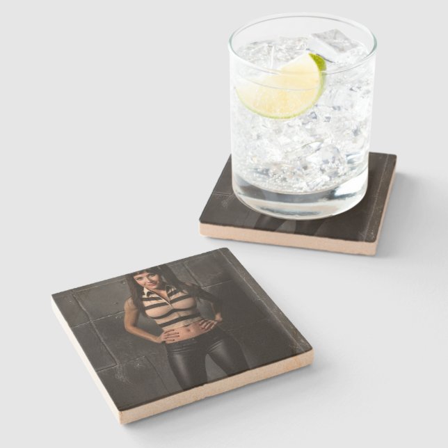 Smile Corner stone coaster (Side)