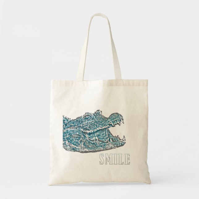 Smile Crocodile Tote Bag (Front)