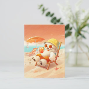 Smile Dog – Beach Mode On Announcement Postcard