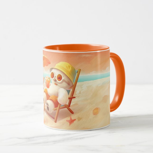 Smile Dog – Beach Mode On Mug (Front Right)