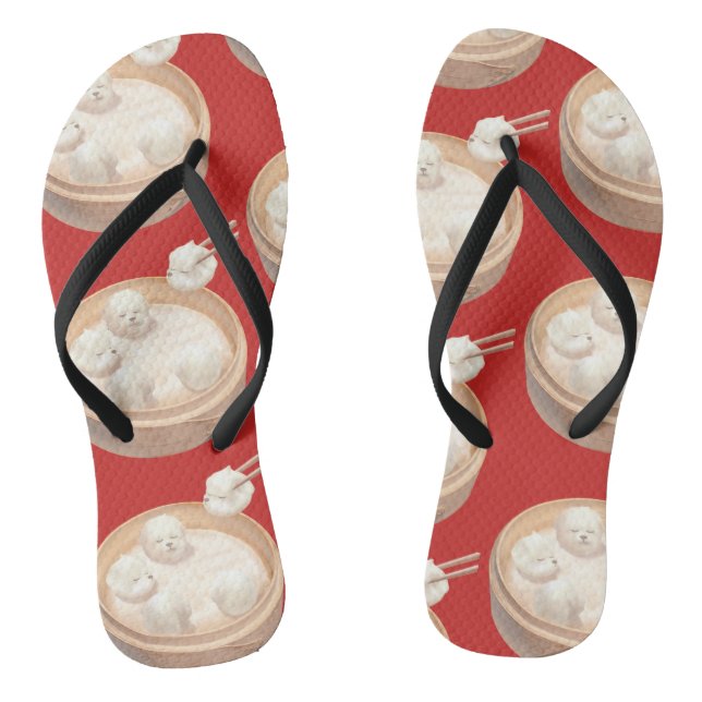 Smile Dog – Xiao Long Bao Delight Flip Flops (Footbed)